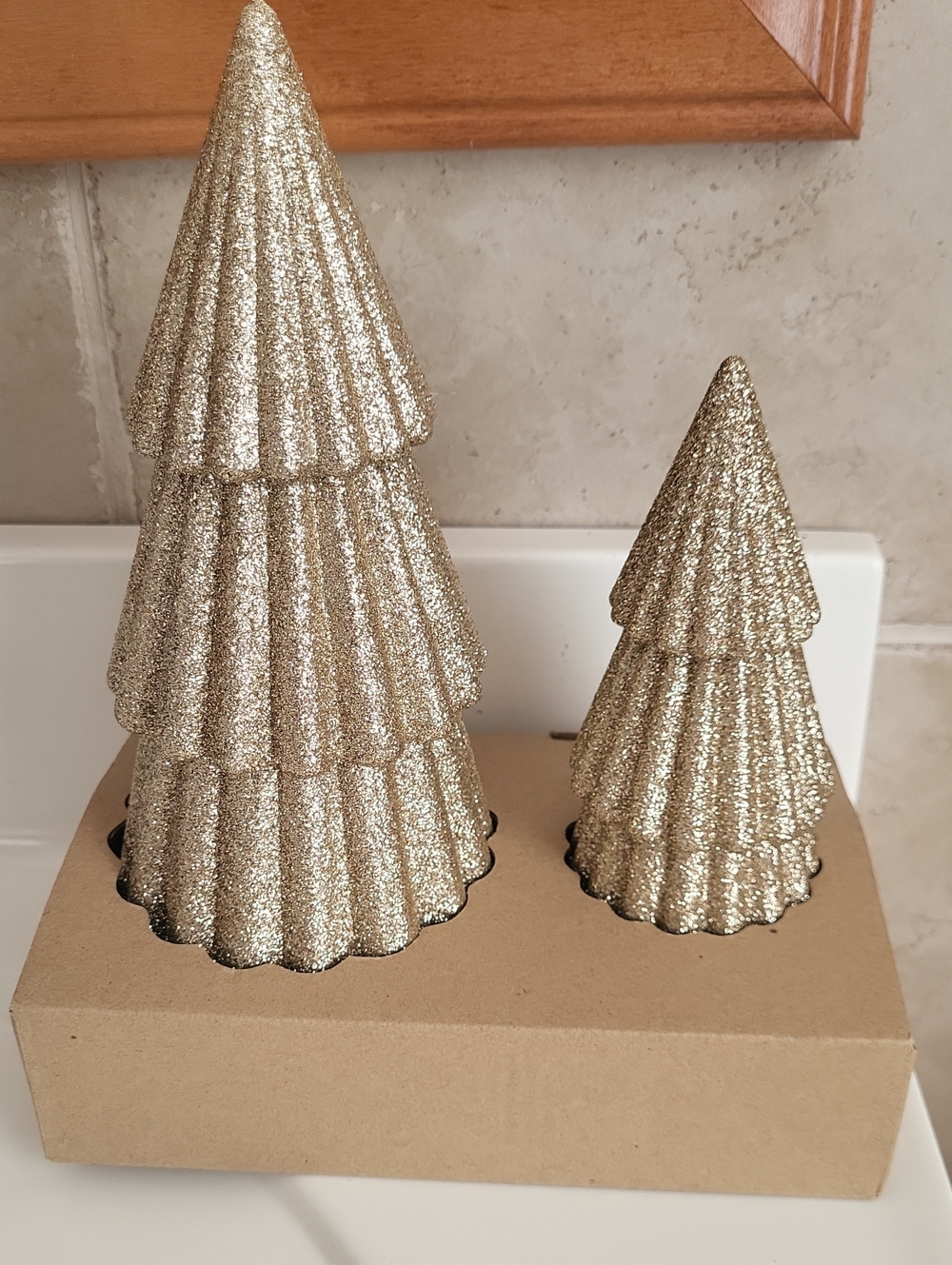 Wondershop Gold Glitter Tiered Holiday Tree Set